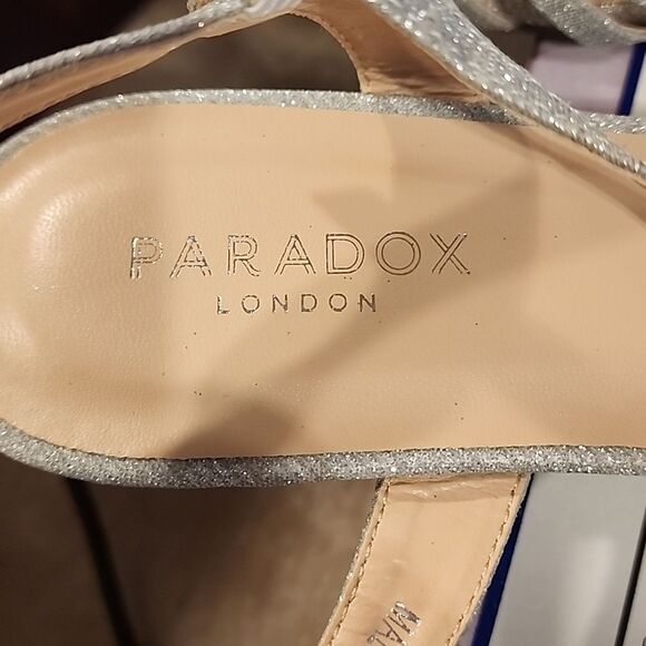 Paradox London Theresa Glitter Sandals size 11W  new condition - Picture 4 of 7